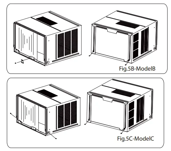koppel KV0912WR-ARF31A Window Type Room Air Conditioner - Model C