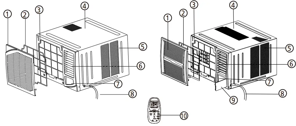 koppel KV0912WR-ARF31A Window Type Room Air Conditioner - parts