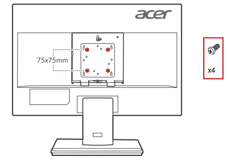 ASSEMBLING THE VESA MOUNT