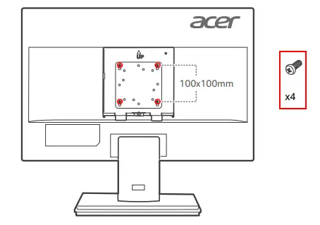 ASSEMBLING THE VESA MOUNT