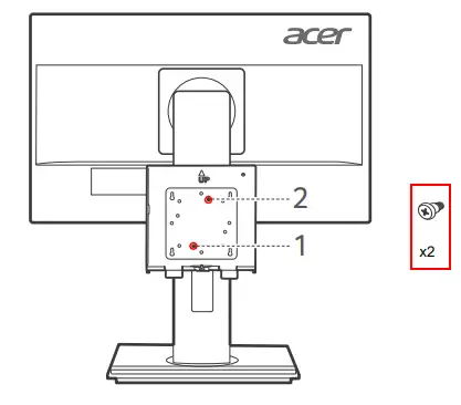 ASSEMBLING THE VESA MOUNT