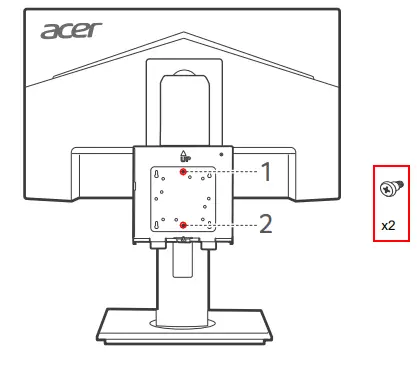 ASSEMBLING THE VESA MOUNT