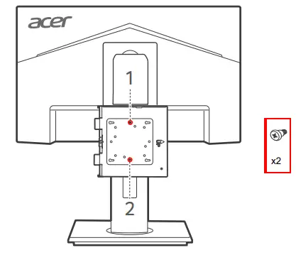 ASSEMBLING THE VESA MOUNT