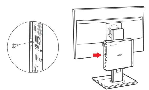 ASSEMBLING THE VESA MOUNT