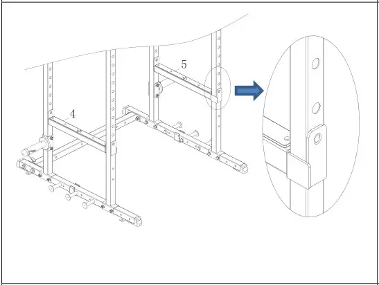 SUNNY SF-XF9925 Power Zone Strength Rack Power Cage Squat Rack - ADJUSTING THE SAFETY BAR
