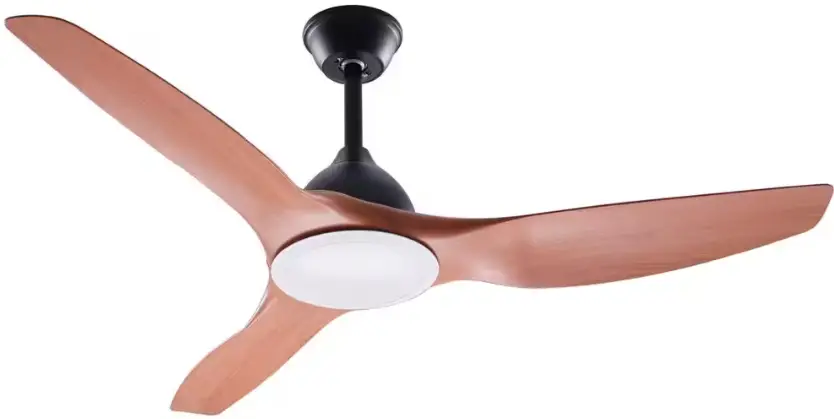 FUFU GAGA LJY-KF020228-01 52 Inch Integrated LED Indoor Nickel Wood Ceiling Fan