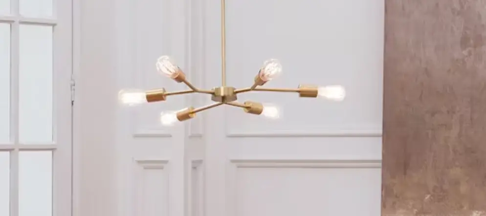 Globe 91002871 6 Light Matte Brass Chandelier Instruction Manual