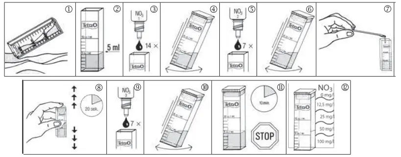 Tetra Test NO3 Nitrate Test Kit - Proces