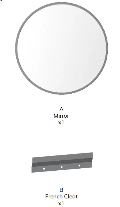 THE HOME DEPOT MH-MR-22016 Grendon Round Metal Champagne Gold Accent Mirror - Mirror