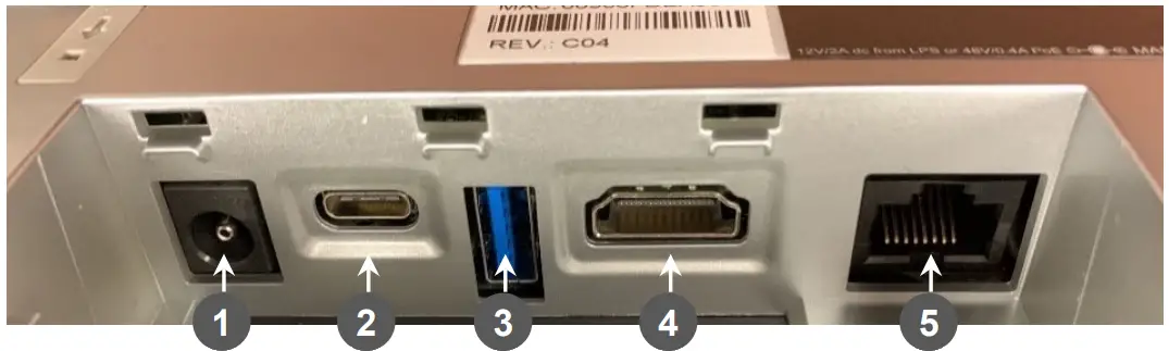 audiocodes RX PAD Meeting Room Controller - Cabling