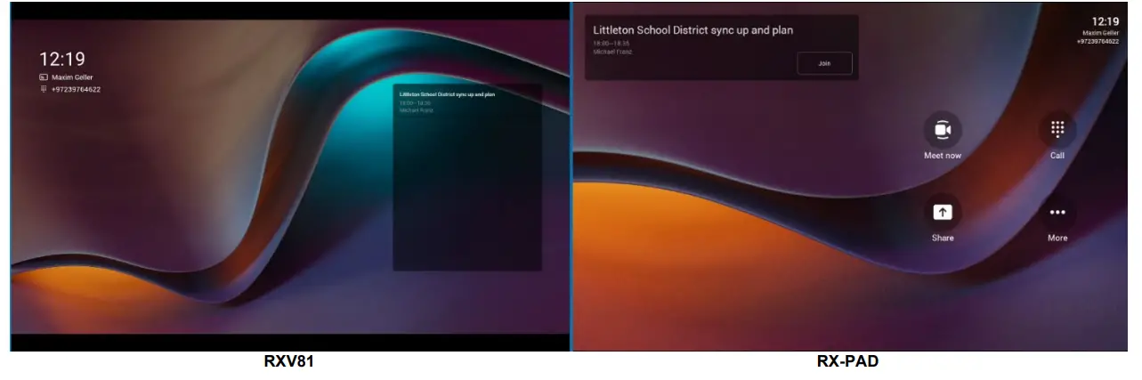 audiocodes RX PAD Meeting Room Controller - screws13