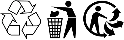 Disposal and recycling icons