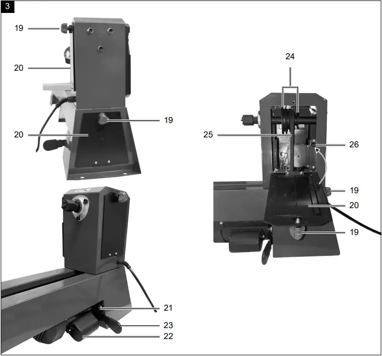 scheppach DM500T Wood Lathe - Figure 3