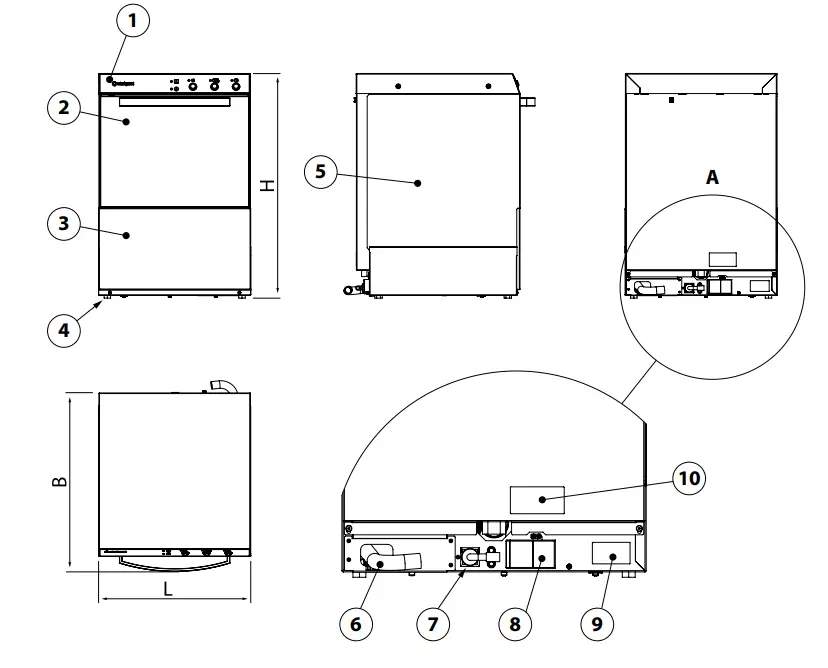 stalgast 801350V03 Electrical Wiring Diagram For Dishwasher - fig