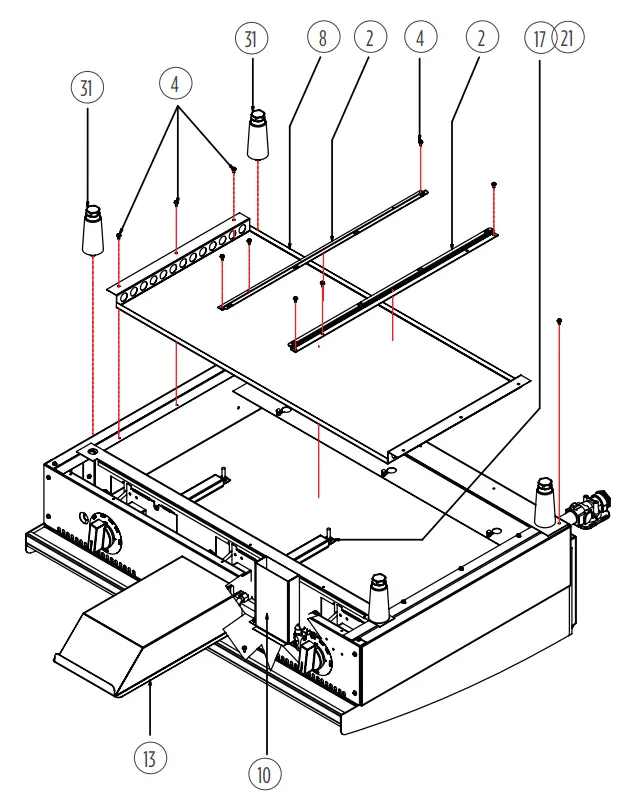 APW Wyott GGM-18S Workline Griddle Gas Countertop Gas Griddle - BOTTOM