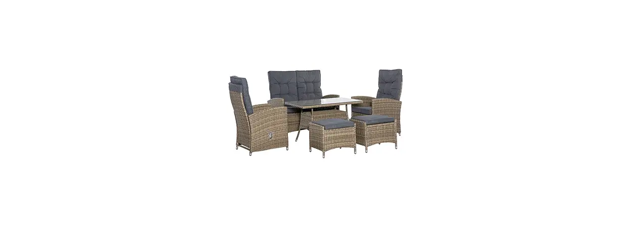 Outsunny 841-163 Rattan Dining Set With Cushion User Guide Outsunny 841-163 Rattan Dining Set With Cushion User Guide