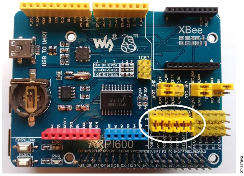Figure 4 Position of jumpers