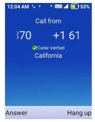 Answering or rejecting a call