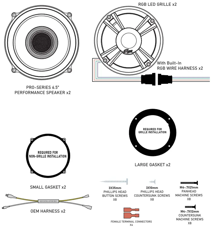 UTV Stereo Pro Series 6.5 Inch Performance Speakers - picture 3