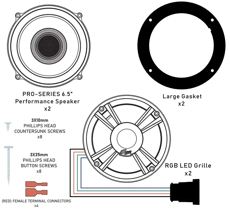 UTV Stereo Pro Series 6.5 Inch Performance Speakers - picture 9