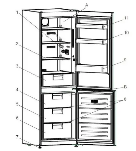 HEINNER HCNF-V291E Combi Fridge - DESCRIPTION