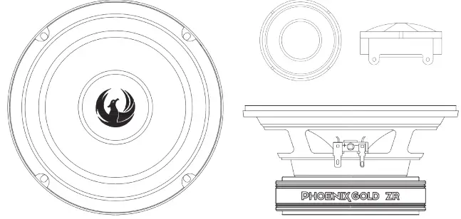PHOENIX GOLD ZR65CS 6.5 Inch 165MM 2 Way Component Speaker Kit-PRODUCT