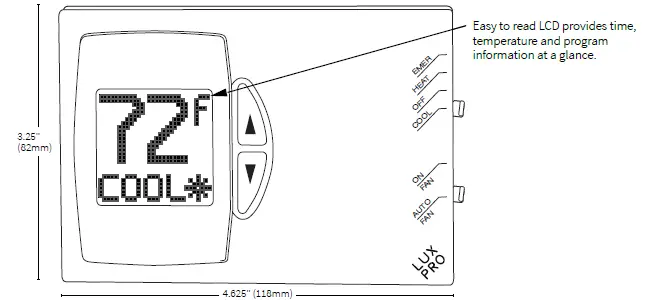 LUXPRO PSDH121+ Non-programmable Thermostat. 1