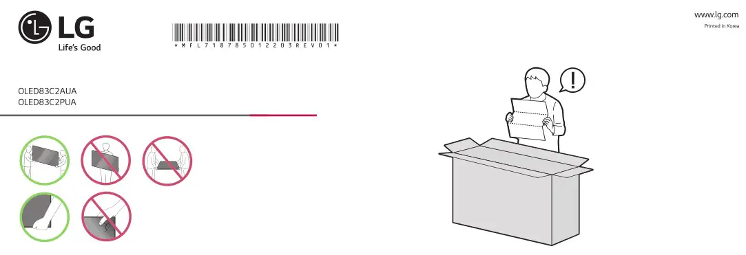 LG OLED83C2AUA OLED TV Installation Guide