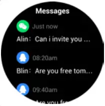 trevi T Fit 300 Smartwatch with Bluetooth Call Function - MESSAGES