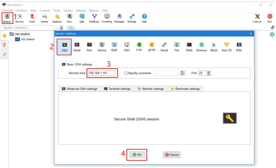 SSH Connect to Device