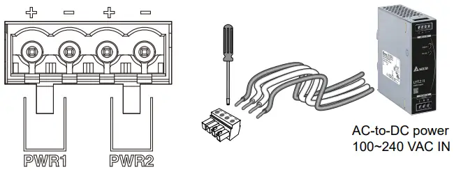 VIVOTEK AW IHB 0800 Industrial Unmanaged 90W bt PoE Switch - Wire strip length