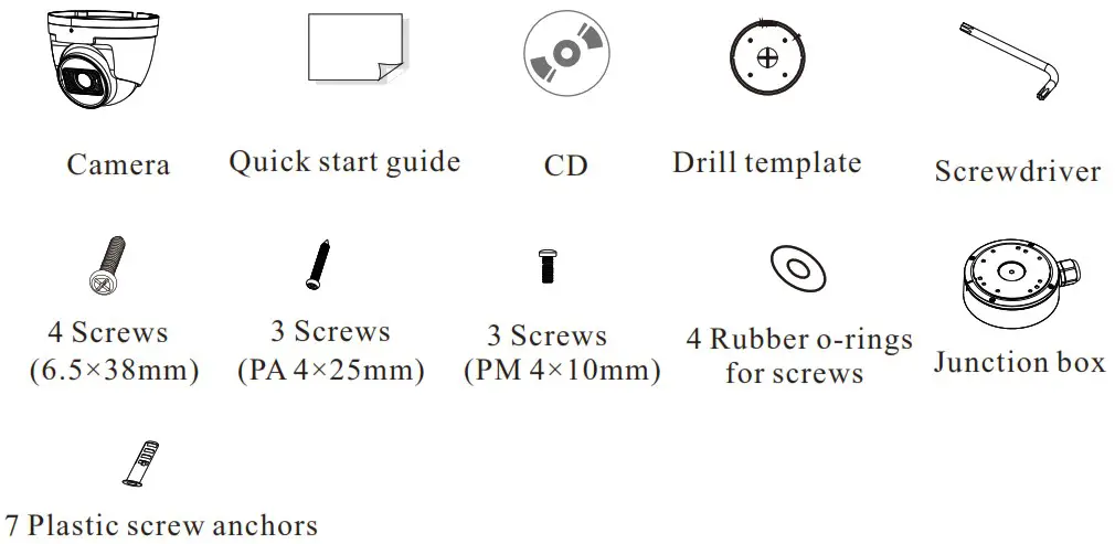 speco technologies O8FT1M Megapixel Network IR Outdoor Dome Camera - Package