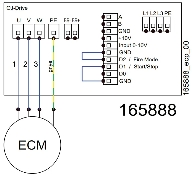 Unit supply cable / Electrical connection / wiring diagram