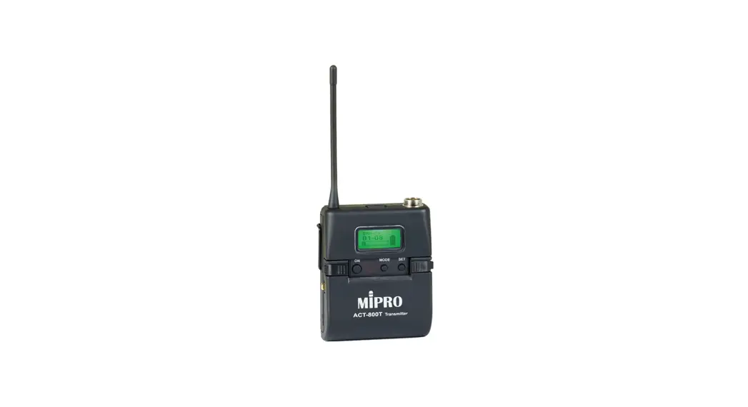 Mipro Act-800t Uhf Digital Wideband Bodypack Transmitter User Guide Mipro Act-800t Uhf Digital Wideband Bodypack Transmitter User Guide