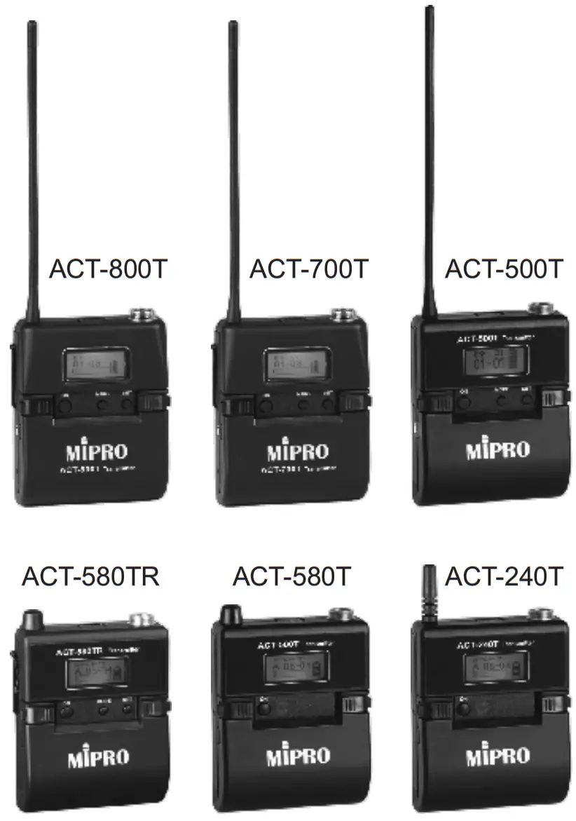 MIPRO ACT 800T UHF Digital Wideband Bodypack Transmitter