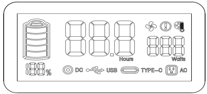 Energizer Everest 300 Portable Power Station - LCD screen