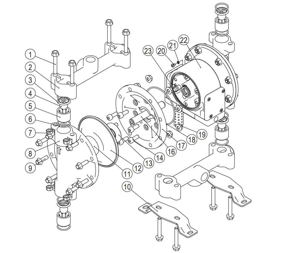 AlphaWorks GUF014 Air-Operated Double Diaphragm Pump - LIST