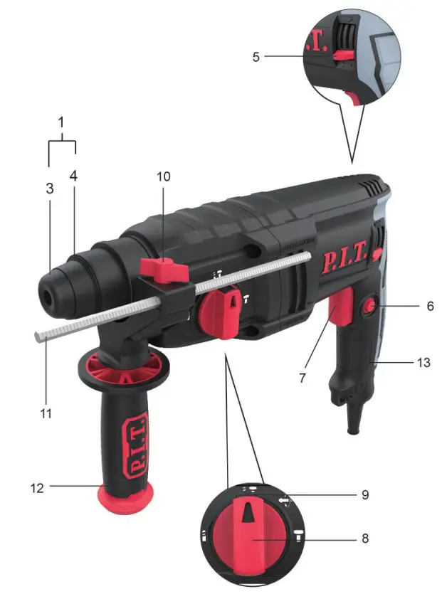 P I T PBH24-C2 Electric Hammer Drill User Manual - Product Overview