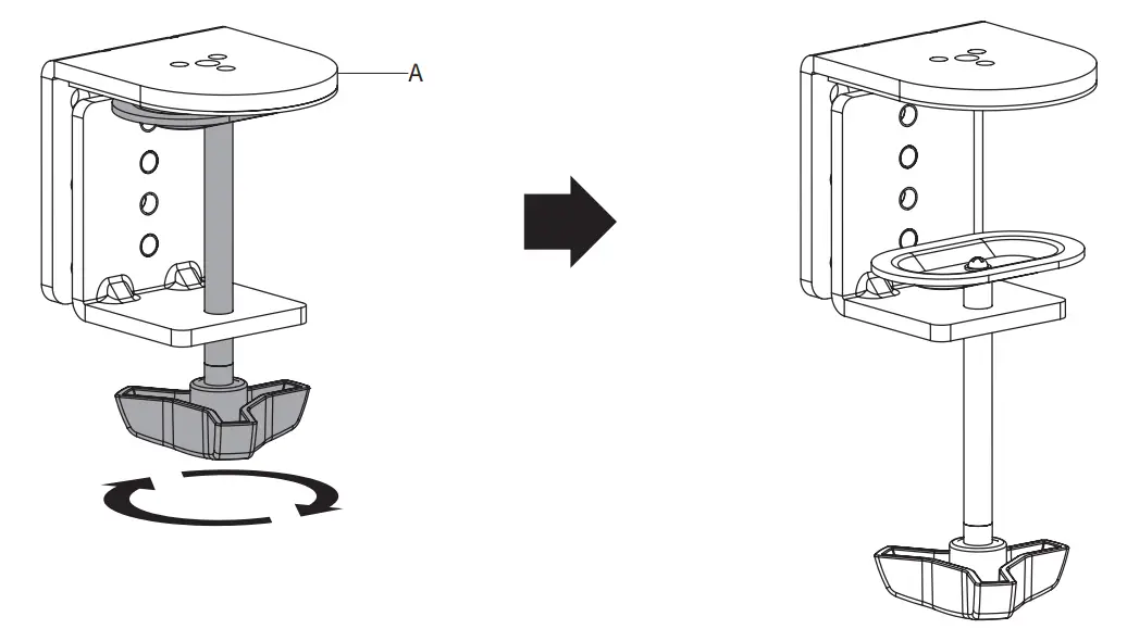 VIVO-PT-SD-CP01A-4-Inch-Desk C-Clamp for-Monitor-Mount-fig-4