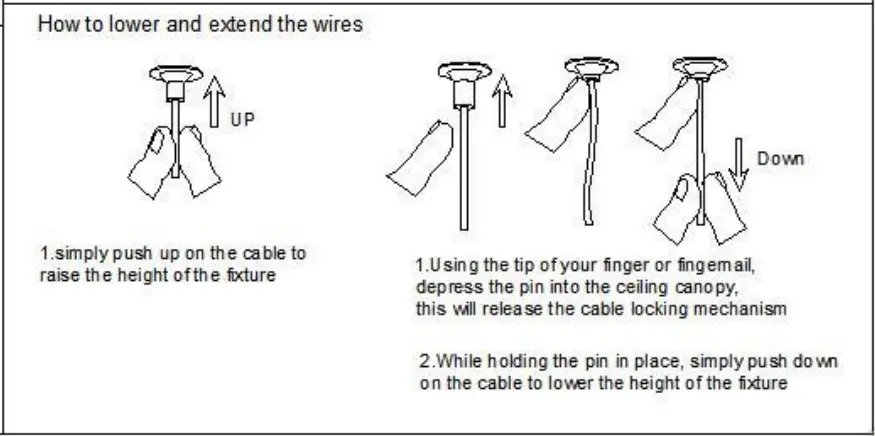 THE HOME DEPOT mys059 12-Light LED Chandelier - Lower & extend the wires