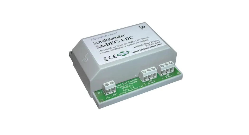 Littfinski Datentechnik S-dec-4-dc-b 4 Fold Turnout Decoder Instruction Manual