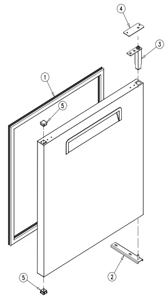 HOSHIZAKI EUR27A Undercounter Refrigerator - DOOR ASSEMBLY