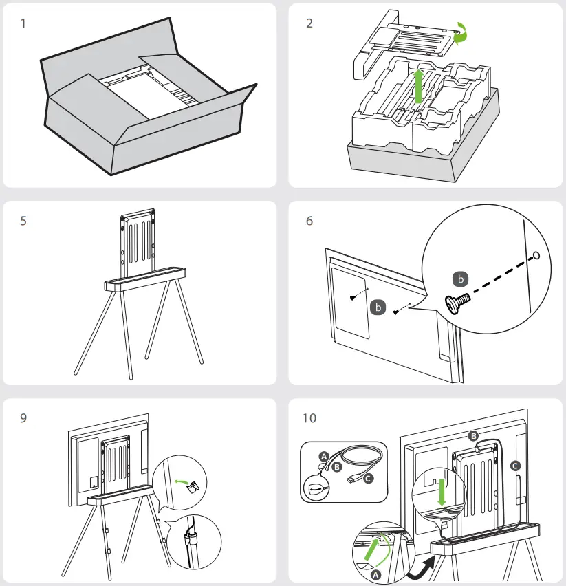 LG OLED48C2 OLED Gallery Floor Stand - parts 1