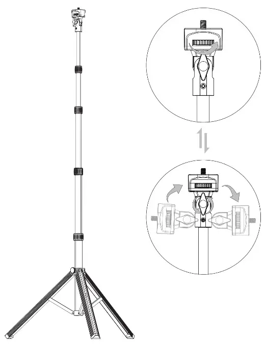 PINERFTR B0C1TZ6YHW 68 Inch Phone Tripod and Camera Stand - PTZ bearing