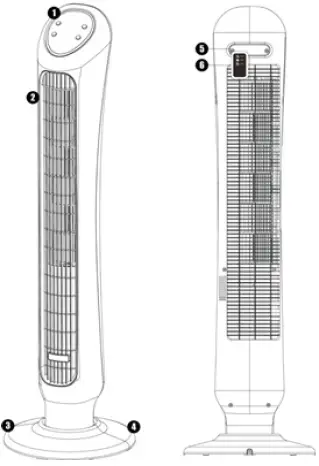 IMPECCA- FTF-4300 -Tower -Fan- with- Remote- Control 07