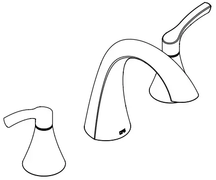 MOEN 58912 Series Ash Two-Handle Widespread Lavatory Faucet with Waste - fig 3