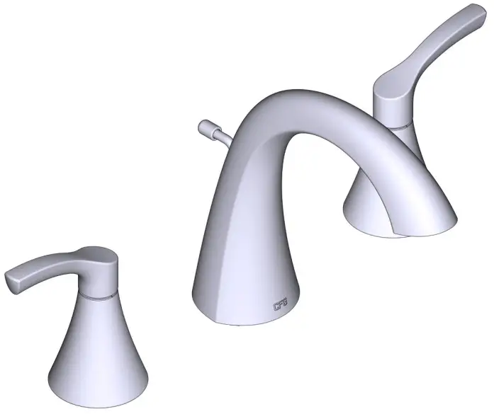MOEN 58912 Series Ash Two-Handle Widespread Lavatory Faucet with Waste