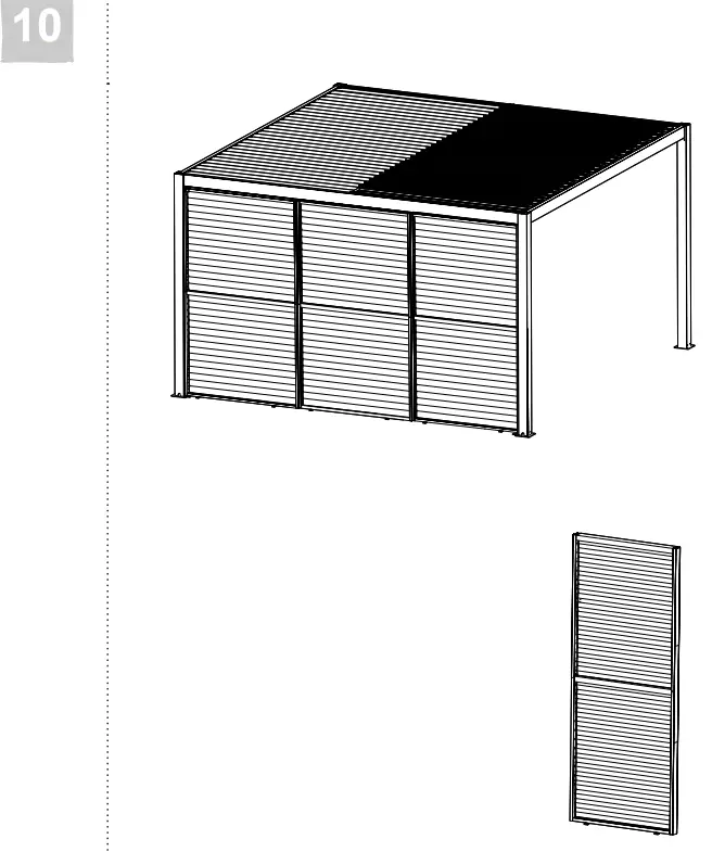 DANCOVER Louver Wall for Pergola Gazebo San Pablo - fig 11
