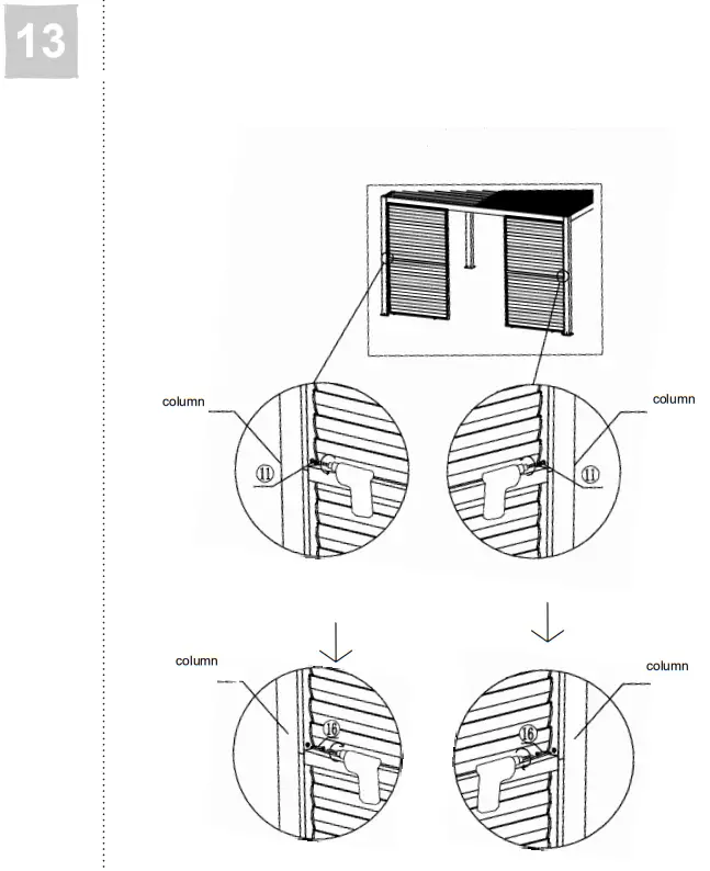 DANCOVER Louver Wall for Pergola Gazebo San Pablo - fig 14