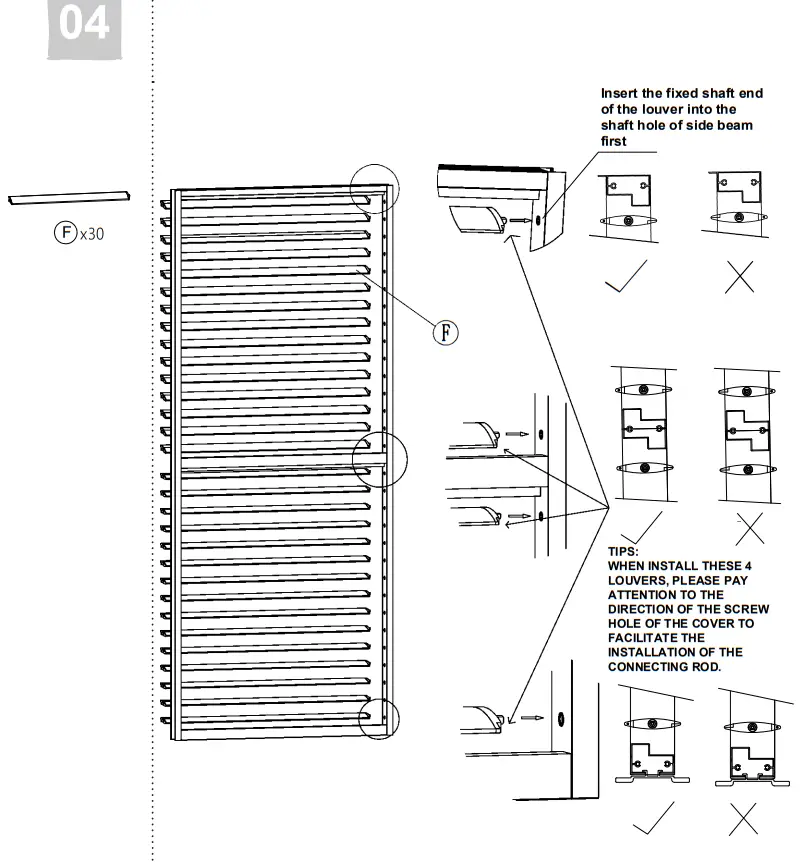 DANCOVER Louver Wall for Pergola Gazebo San Pablo - fig 5